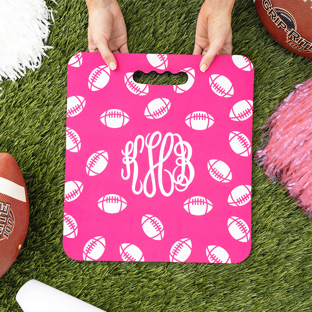 pink rubber seat cushion on grass