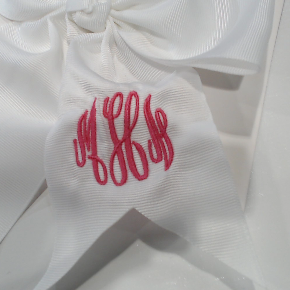 BLOOPER ACCESSORY: Monogrammed Girls Hair Bow
