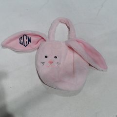 BLOOPER KIDS: Monogrammed Bunny Easter Basket