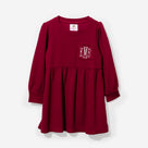 Monogrammed Kids Waffle Dress | Crimson