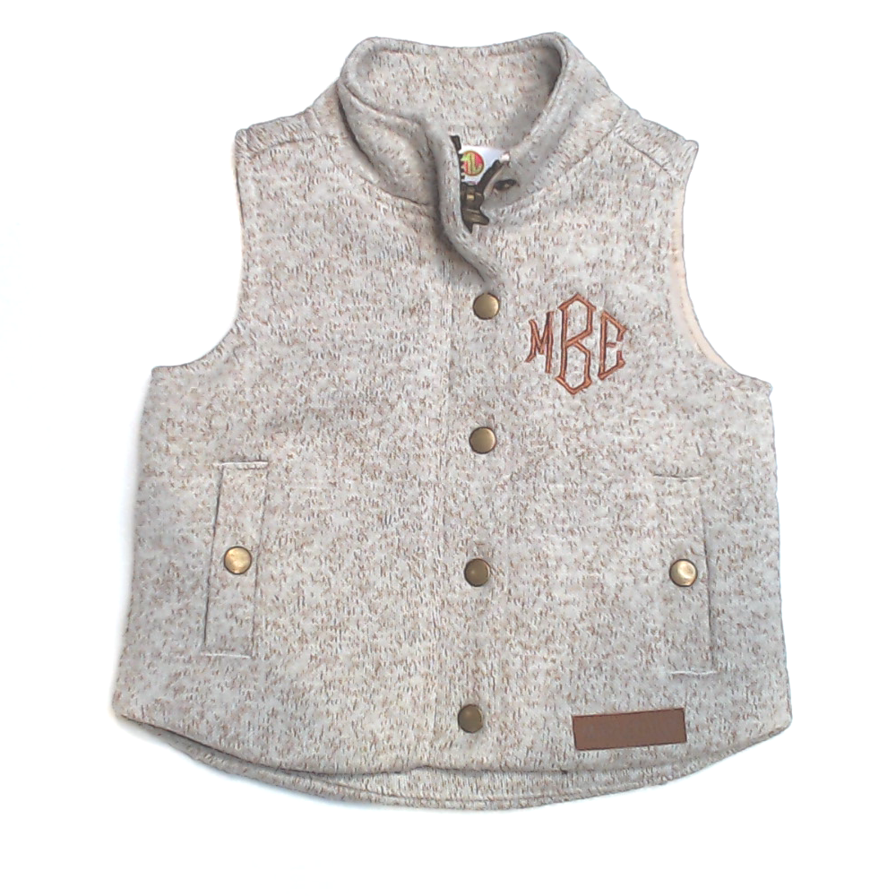 BLOOPER KIDS: Monogrammed Kids Quilted Vest