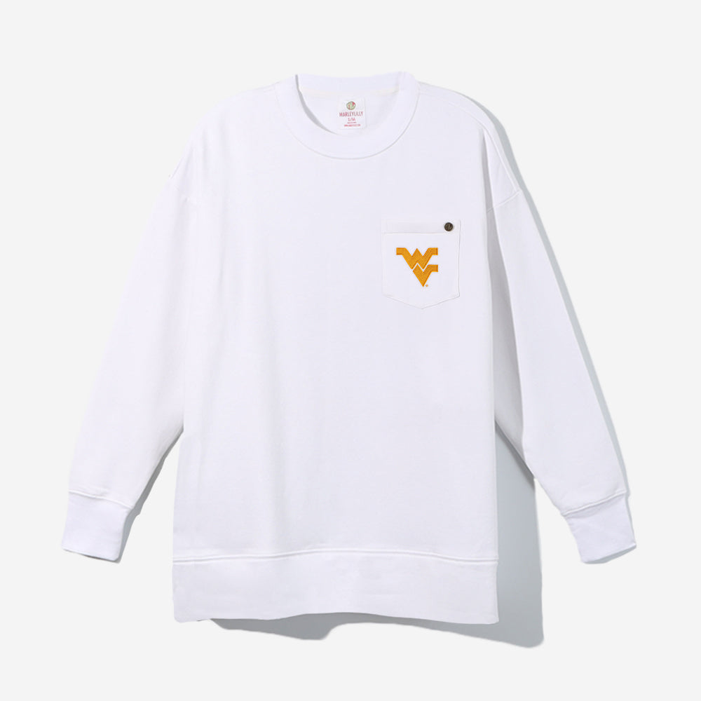 West Virginia Crewneck Sweatshirt in White