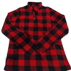 BLOOPER CLOTHING: Monogrammed Plaid Fleece Pullover