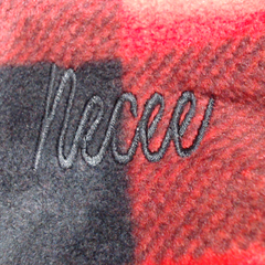 BLOOPER CLOTHING: Monogrammed Plaid Fleece Pullover