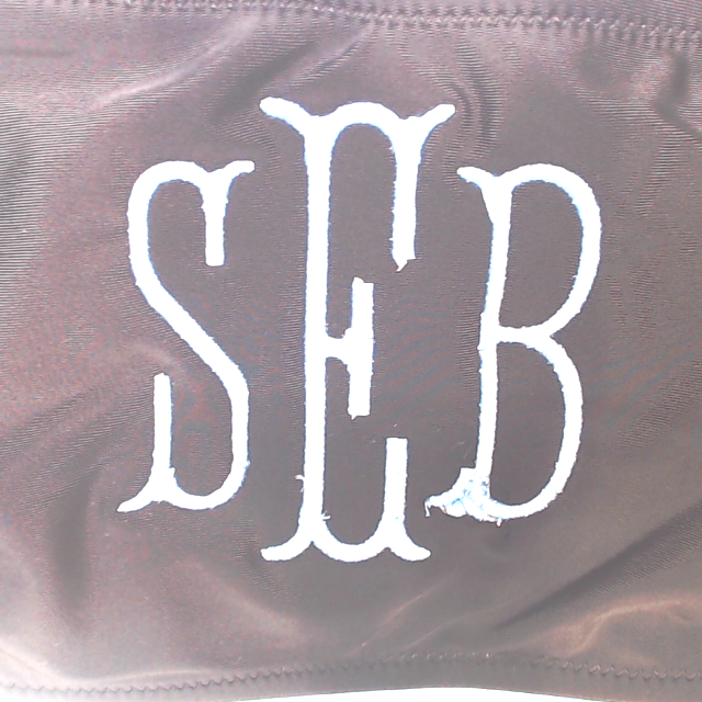 BLOOPER SWIM: Monogrammed Bandeau Top
