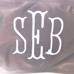 BLOOPER SWIM: Monogrammed Bandeau Top