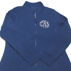 BLOOPER CLOTHING: Monogrammed Navy Full Zip Jacket