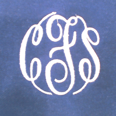 BLOOPER CLOTHING: Monogrammed Navy Full Zip Jacket