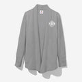 Monogrammed Sweatshirt Cardigan in Heathered Gray