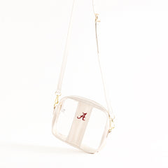 alabama clear stadium crossbody bag studio shot