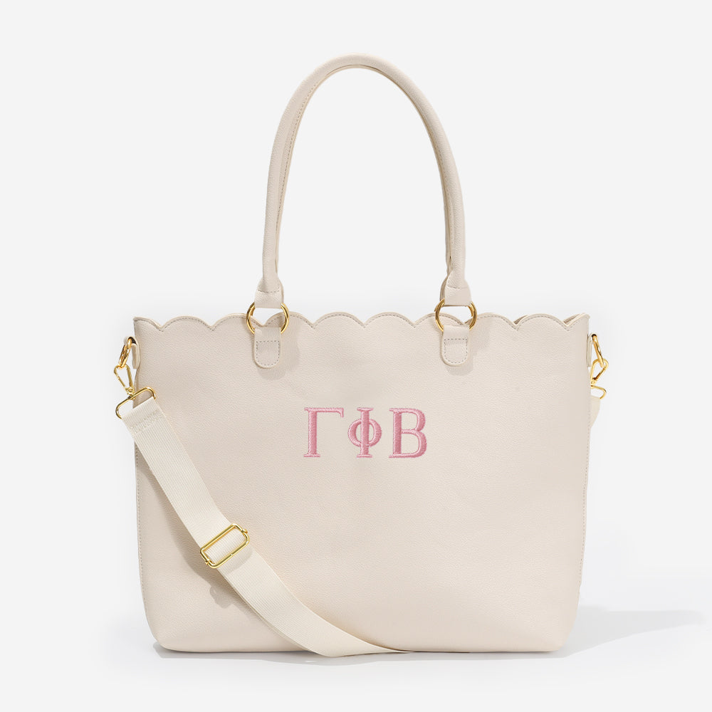 Gamma Phi Laptop Tote Bag | Bone