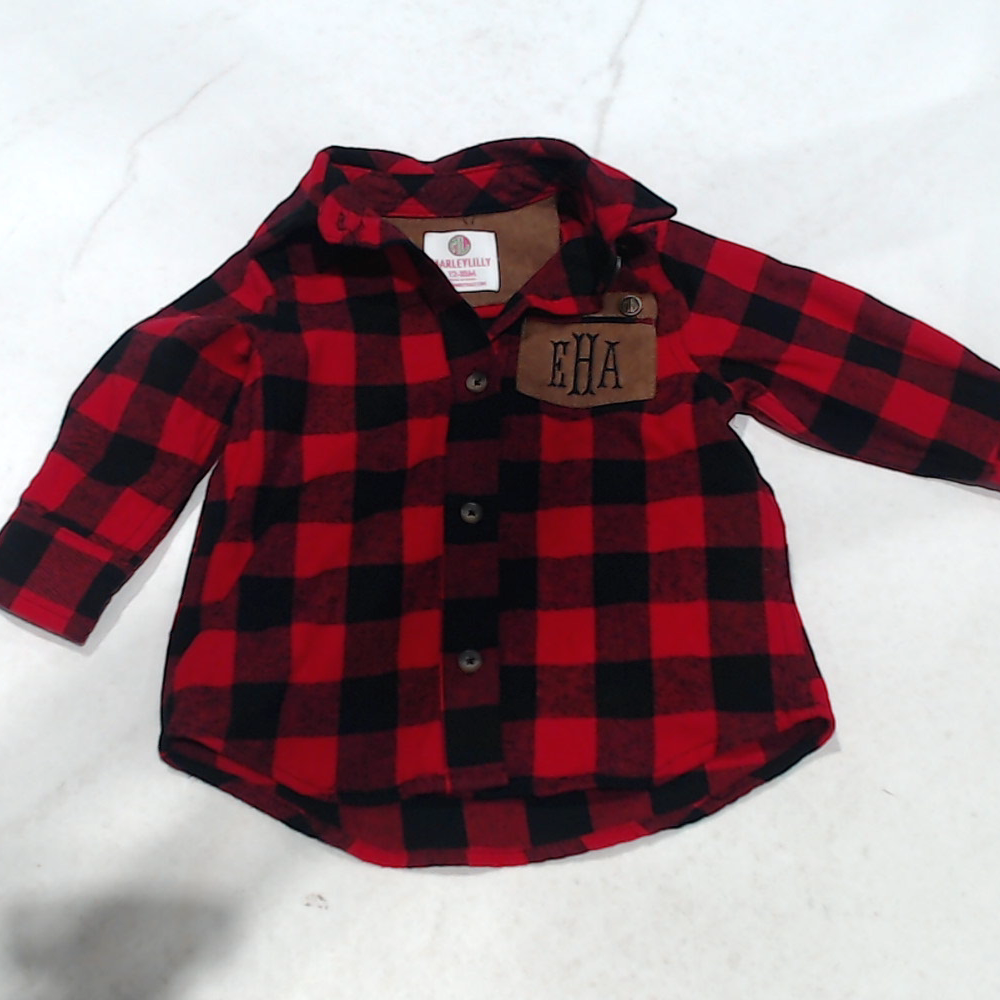 BLOOPER KIDS: Monogrammed Kids Plaid Layering Tunic