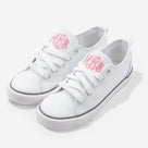 Monogrammed Youth Sneakers | White
