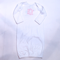 BLOOPER KIDS: Monogrammed Baby Layette Gown