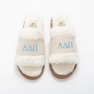 Alpha Delta Pi Fuzzy Slippers | Ivory