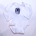 BLOOPER KIDS: Monogrammed Baby Long Sleeve Bodysuit