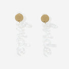 Monogrammed Bride Earrings | White