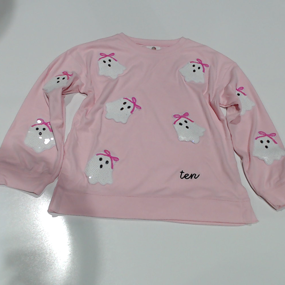 BLOOPER KIDS: Monogrammed Kids Sequin Ghost Sweatshirt
