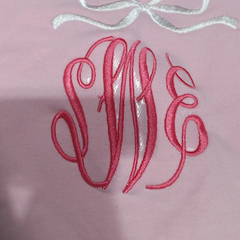 BLOOPER CLOTHING: Monogrammed Embroidered Bow Sweatshirt