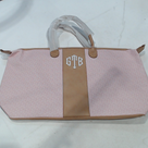 BLOOPER BAG: Monogrammed Seersucker Weekender