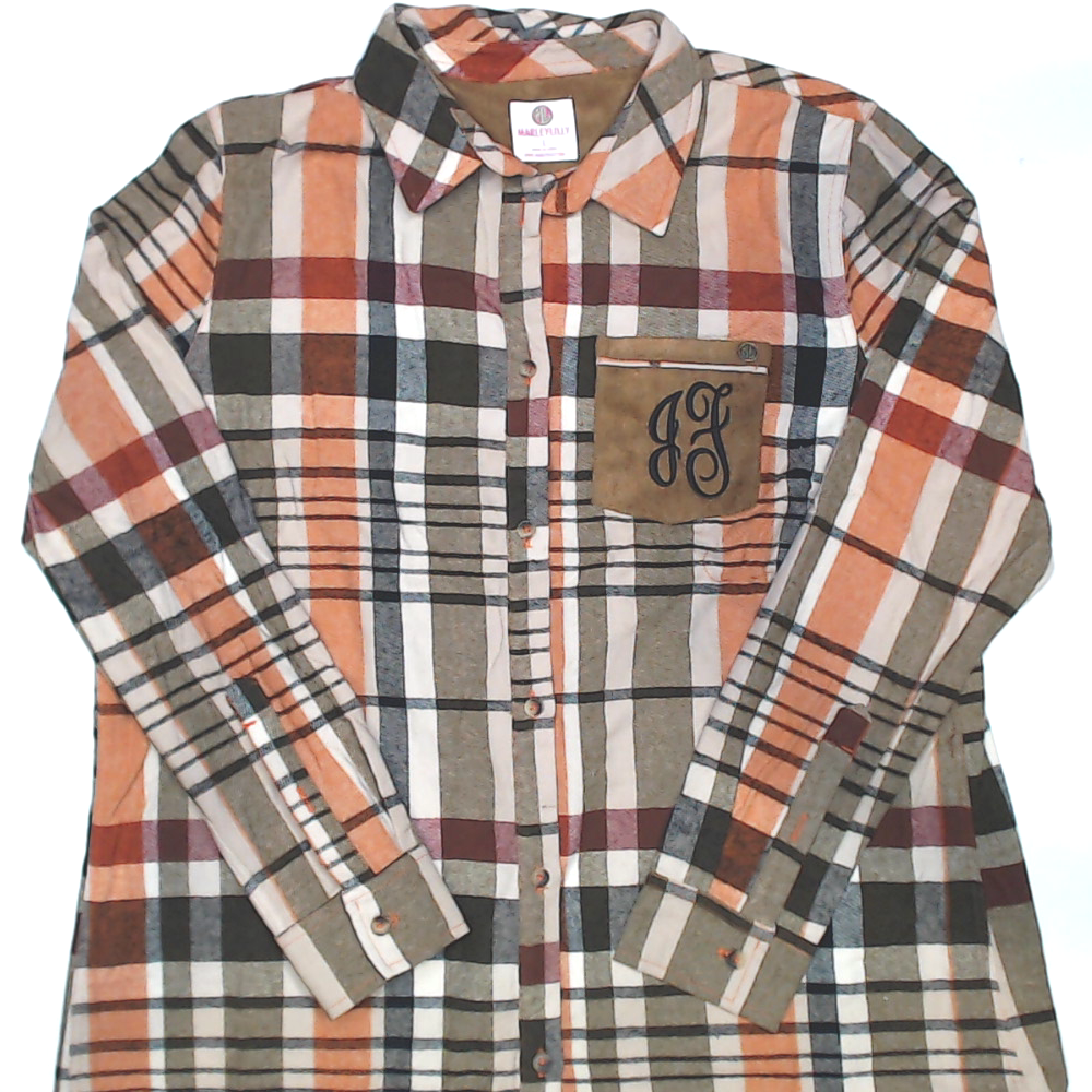 BLOOPER CLOTHING: Monogrammed Plaid Layering Tunic