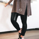 Faux Leather Leggings | Black
