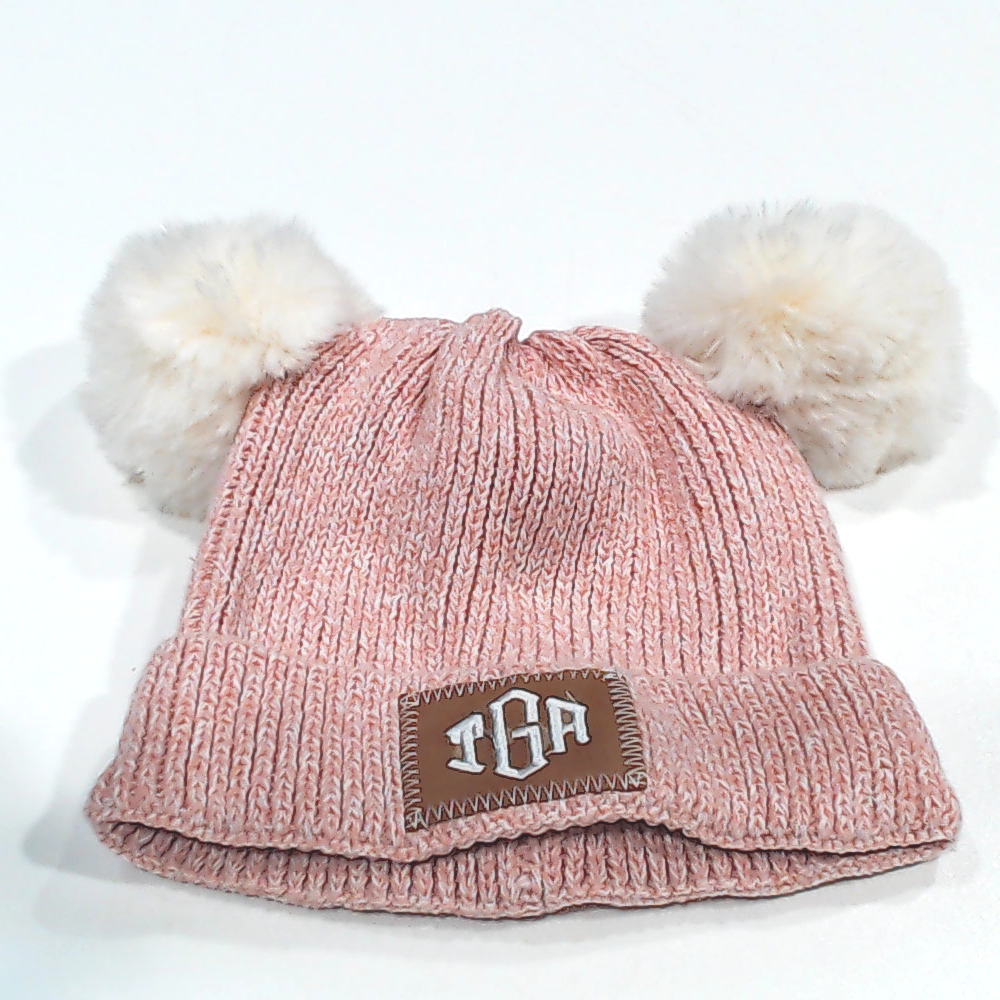 BLOOPER KIDS: Monogrammed Kids Pom Pom Beanie