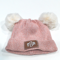 BLOOPER KIDS: Monogrammed Kids Pom Pom Beanie