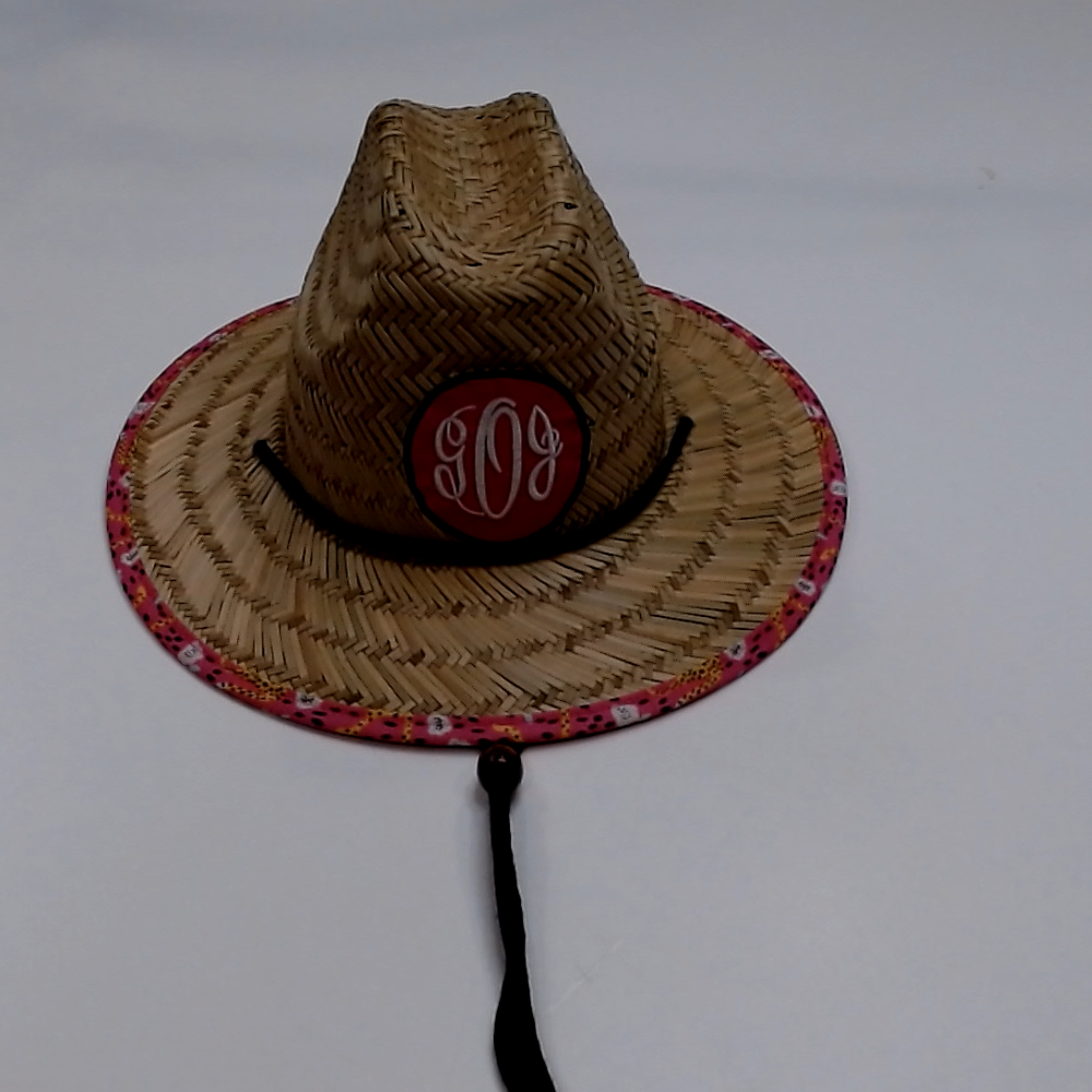 BLOOPER KIDS: Monogrammed Kids Straw Hat