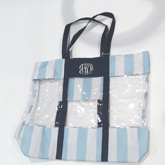 BLOOPER BAG: Monogrammed Clear Beach Tote