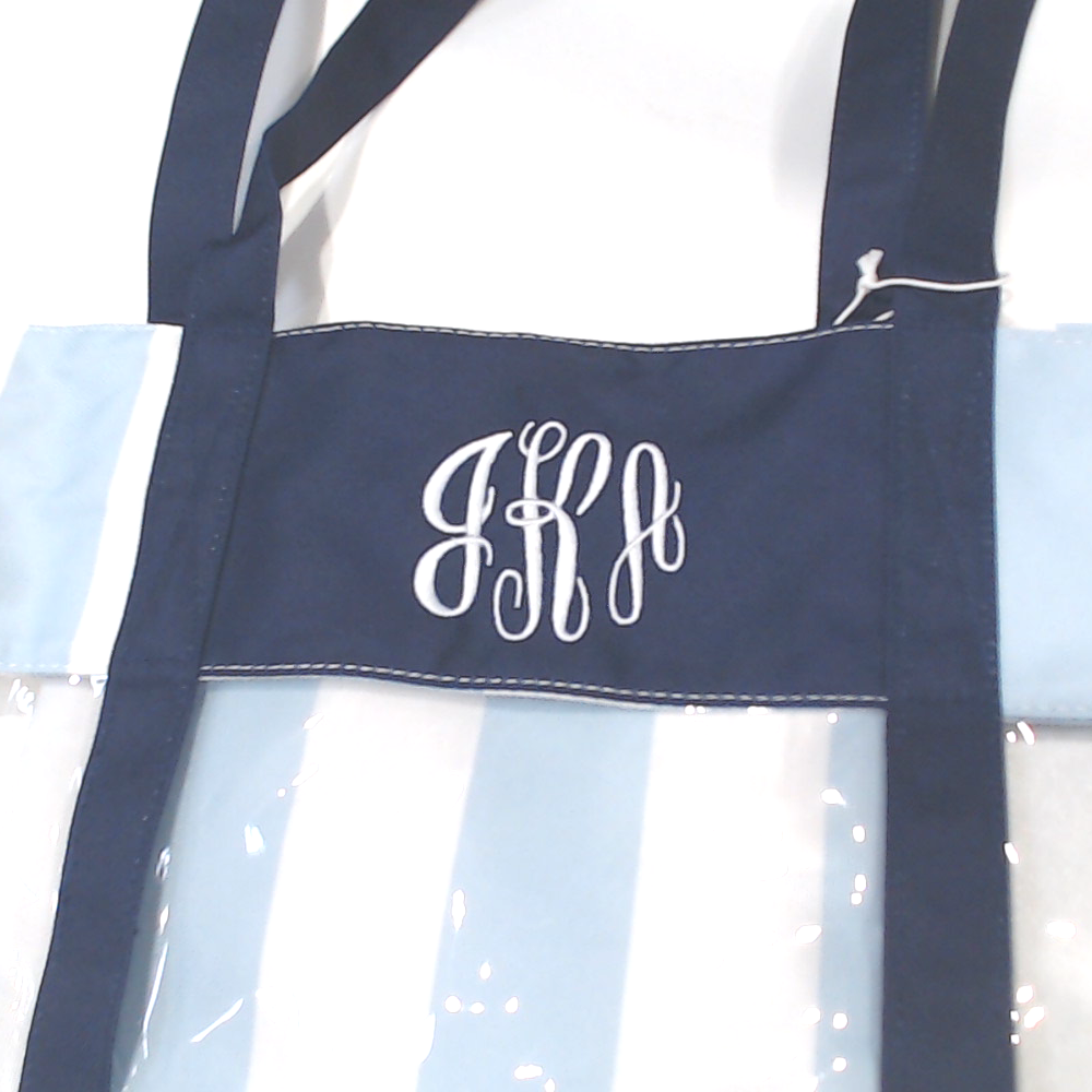 BLOOPER BAG: Monogrammed Clear Beach Tote