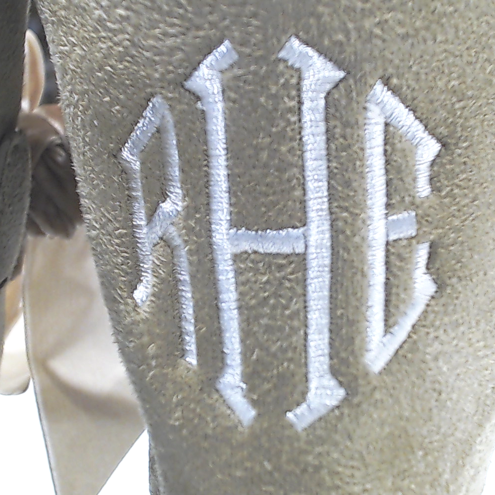 BLOOPER KIDS: Monogrammed Kids Sherpa Tie Booties