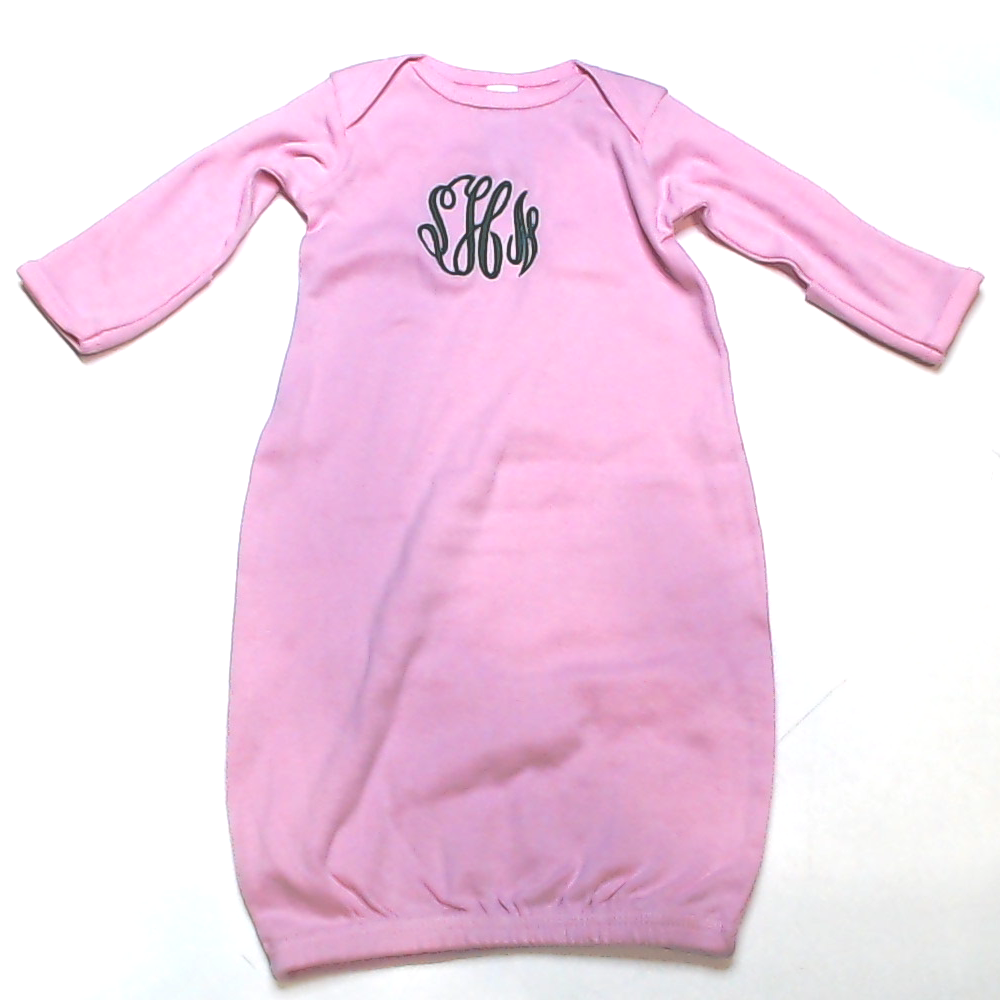 BLOOPER KIDS: Monogrammed Baby Layette Gown