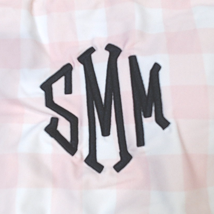 BLOOPER SWIM: Monogrammed High Neck Bikini Top