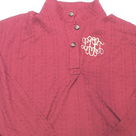 BLOOPER CLOTHING: Monogrammed Cable Knit Pullover