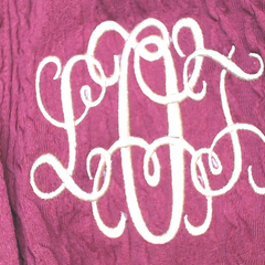 BLOOPER CLOTHING: Monogrammed Cable Knit Pullover