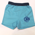 BLOOPER KIDS: Monogrammed Boys Swim Trunks