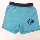 BLOOPER KIDS: Monogrammed Boys Swim Trunks