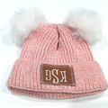 BLOOPER KIDS: Monogrammed Kids Pom Pom Beanie