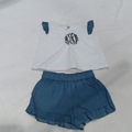 BLOOPER KIDS: Monogrammed Toddler Ruffle Short Set
