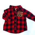 BLOOPER KIDS: Monogrammed Kids Plaid Layering Tunic