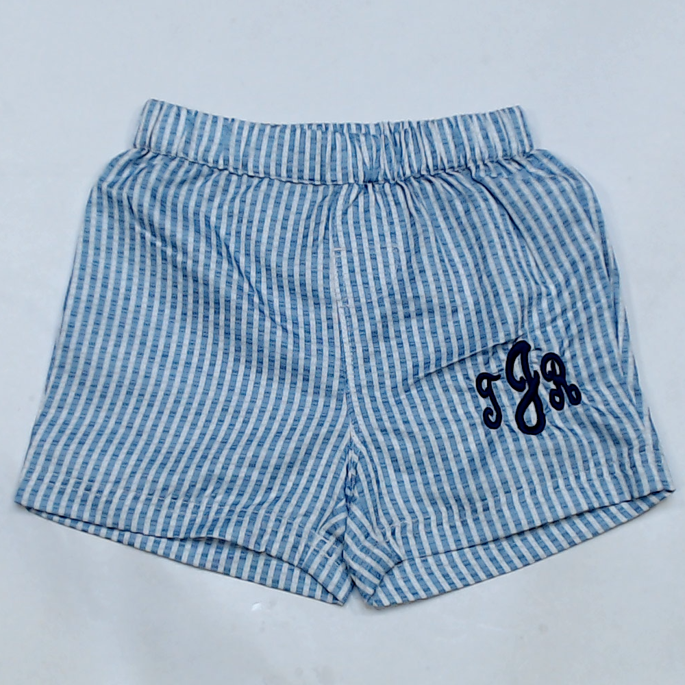 BLOOPER KIDS: Monogrammed Boys Swim Trunks