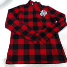 BLOOPER CLOTHING: Monogrammed Plaid Fleece Pullover
