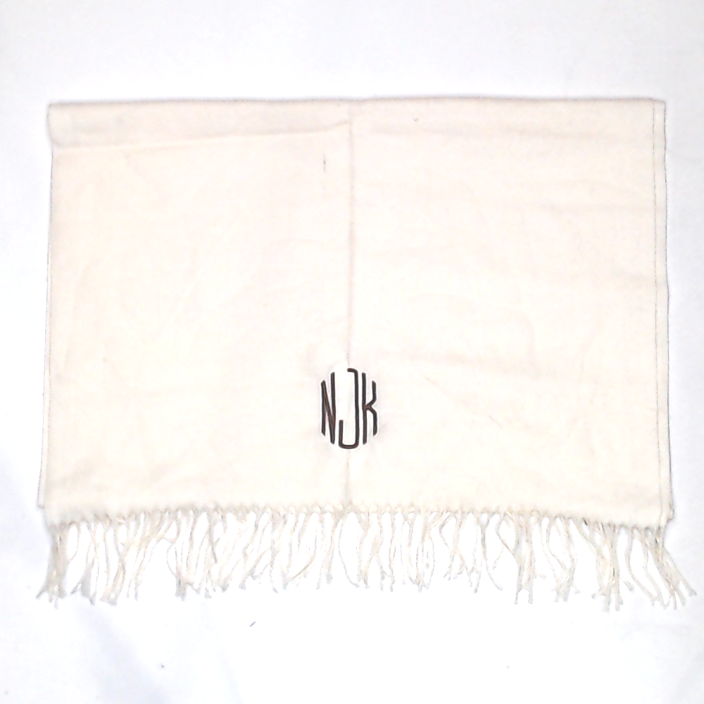 BLOOPER ACCESSORY: Monogrammed Cashmere Feel Scarf
