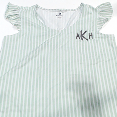 BLOOPER CLOTHING: Monogrammed Ruffle Top