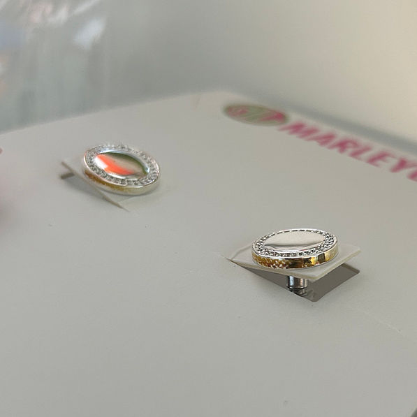 BLOOPER ACCESSORY: Blank Pave Disc Earrings
