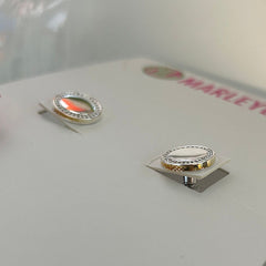 BLOOPER ACCESSORY: Blank Pave Disc Earrings
