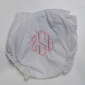 BLOOPER KIDS: Monogrammed White Eyelet Baby Bloomers