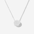 Monogrammed Pave Necklace in Silver