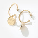 Monogrammed Hoop Earrings | Gold